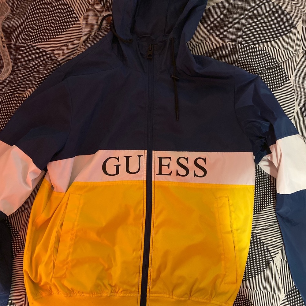 Guess multi color wind breaker